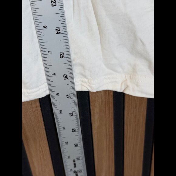 Ksubi T Shirt Large Womens White / Ivory Short Sleeve Logo Cross Cut Out - Picture 4 of 8